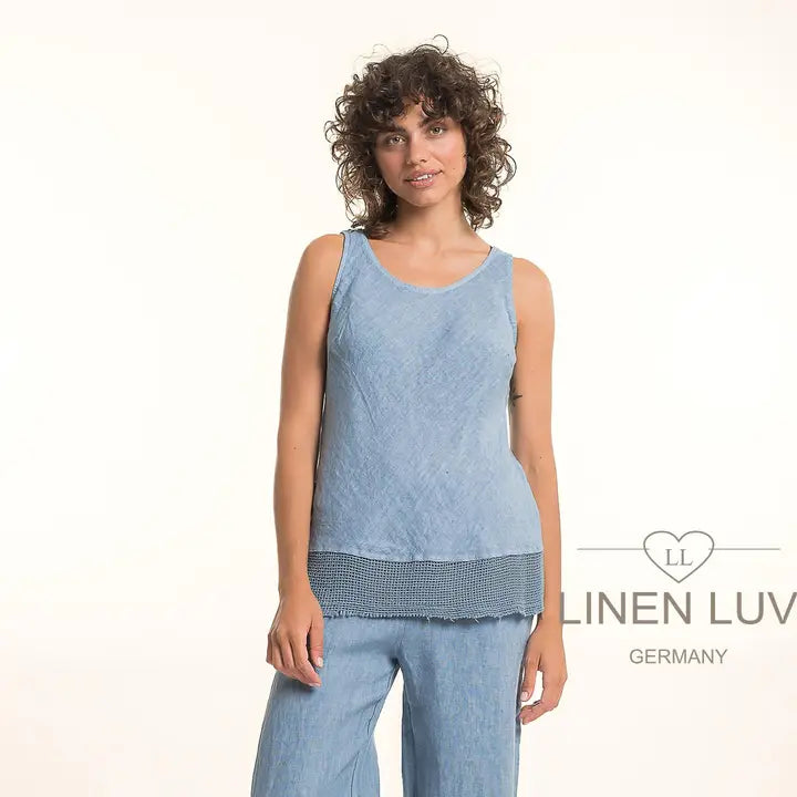 Linen Luv-TP1525-56-French Linen Top-Jeans - The Coach Pyramids