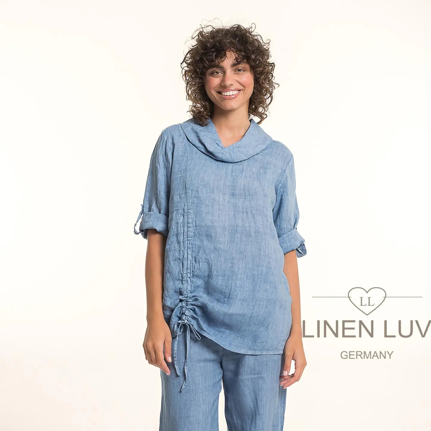 Linen Luv-TP1675-56-French Linen Blouse-Jeans - The Coach Pyramids