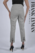 Frank Lyman-236124-Woven Pant-Black/White - The Coach Pyramids