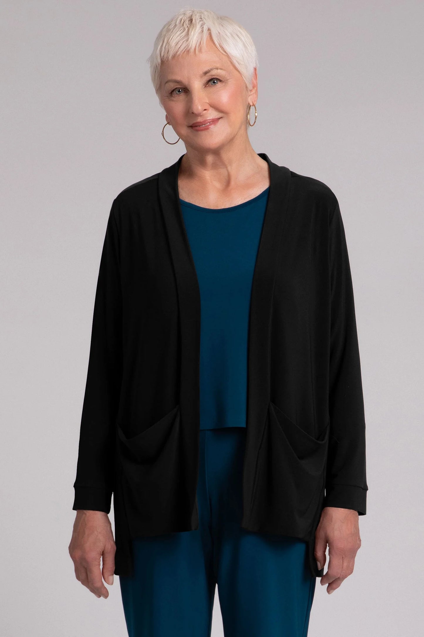 Sympli Fall 2024-25163-5-Core Cardigan-Black - The Coach Pyramids