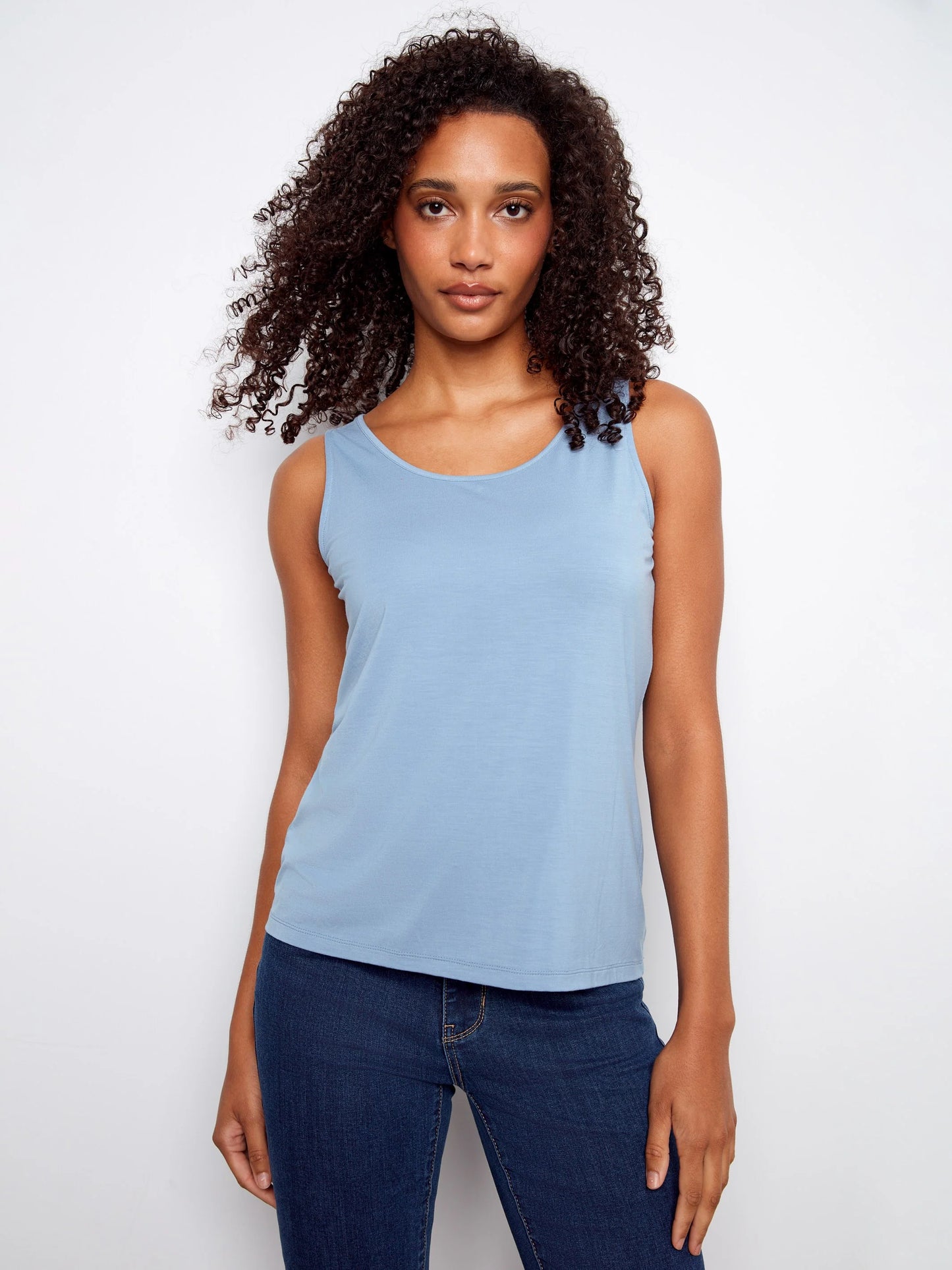 Charlie B-C1243WPK-012-Wear 2 Way Bamboo Cami-Haze - The Coach Pyramids
