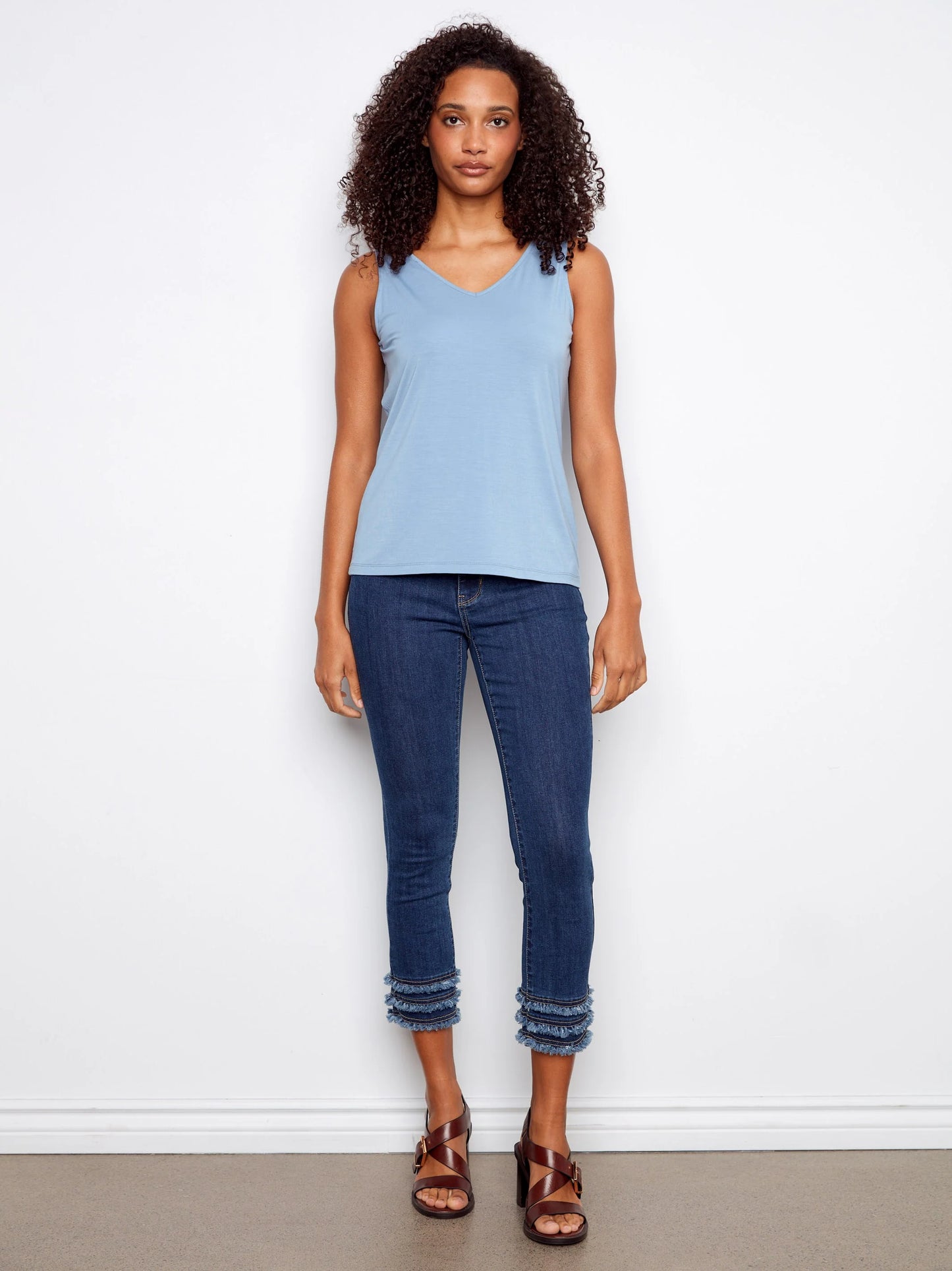 Charlie B-C1243WPK-012-Wear 2 Way Bamboo Cami-Haze - The Coach Pyramids