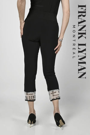 Frank Lyman-236046-Knit Pant-Black/Off White - The Coach Pyramids