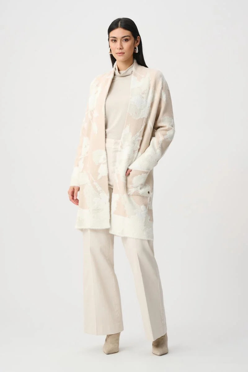 Joseph Ribkoff Fall 2026-253956F26-4555-Cover Up-Oatmeal/Winter White - The Coach Pyramids