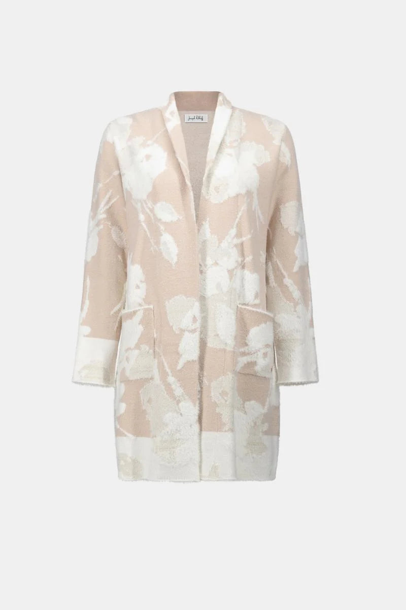 Joseph Ribkoff Fall 2026-253956F26-4555-Cover Up-Oatmeal/Winter White - The Coach Pyramids