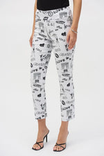 Joseph Ribkoff Summer 2025-252233-1846-Pant-Vanilla/Black