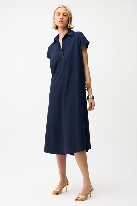 Joseph Ribkoff-261049-2166-Dress-Midnight Blue - The Coach Pyramids