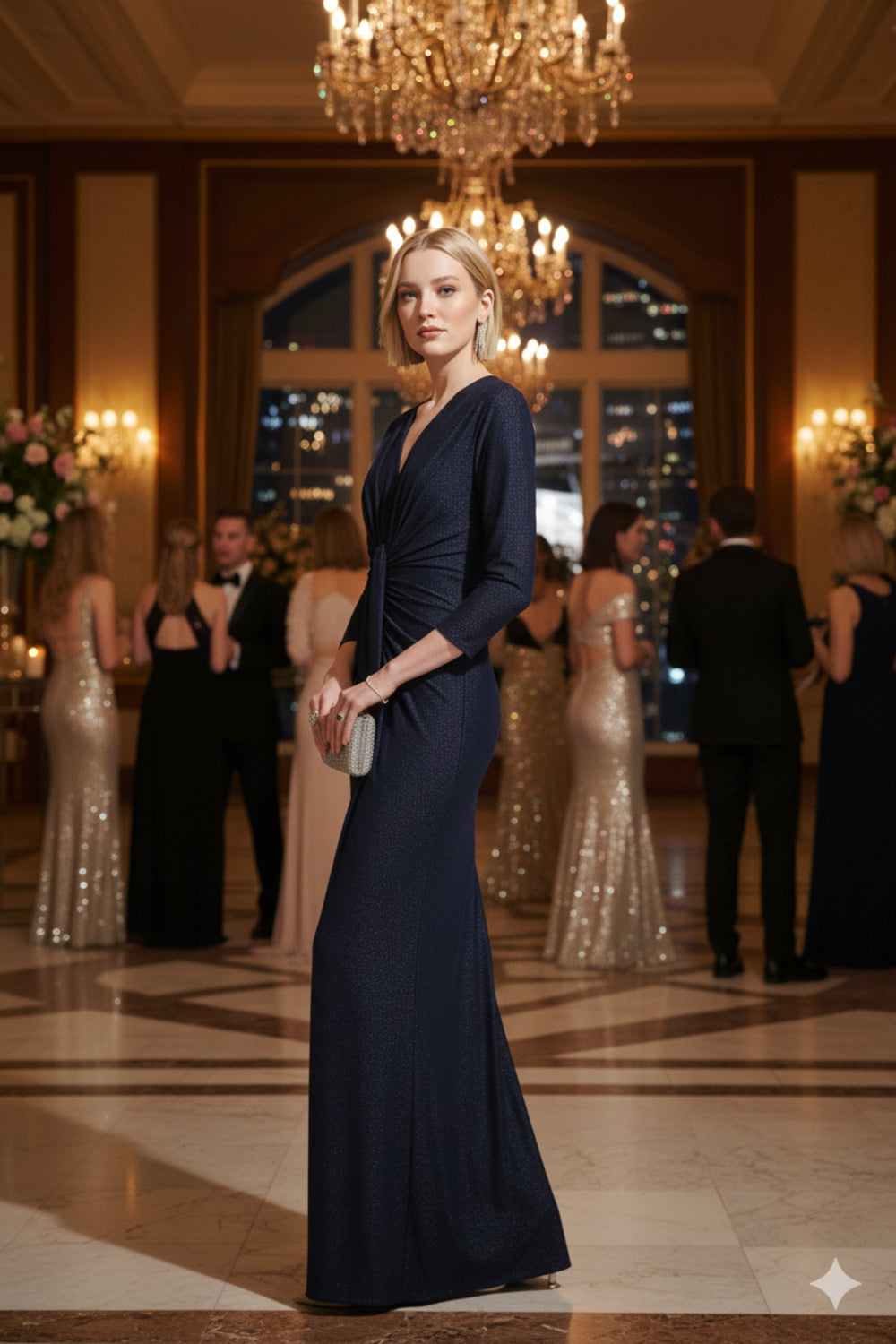 Joseph Ribkoff-261743-51-Dress-Navy - The Coach Pyramids