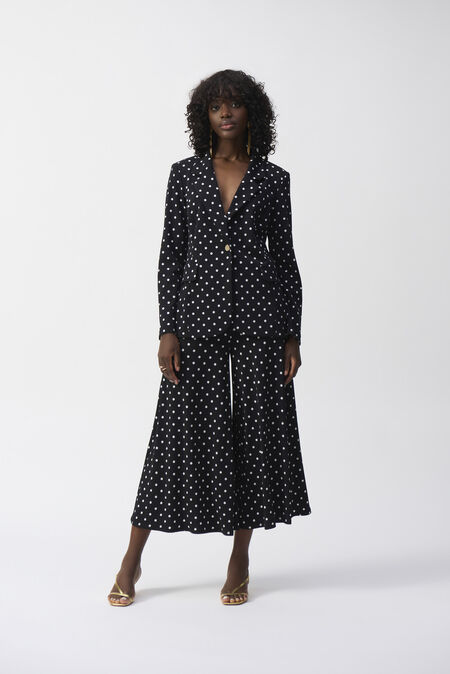 Joseph Ribkoff Fall 2025-251051-110-Blazer-Black/Vanilla - The Coach Pyramids