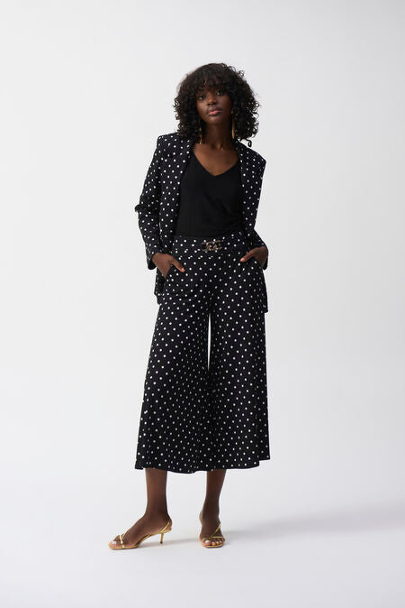 Joseph Ribkoff Fall 2025-251040-110-Pant-Black/Vanilla - The Coach Pyramids