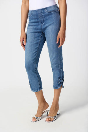 Joseph Ribkoff Spring  2024 -241913-Pant-Denim Medium Blue - The Coach Pyramids