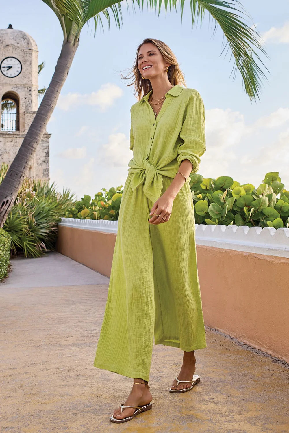 Tribal Raglan Sleeve Shirt-6058O-2540-Green Banana - The Coach Pyramids