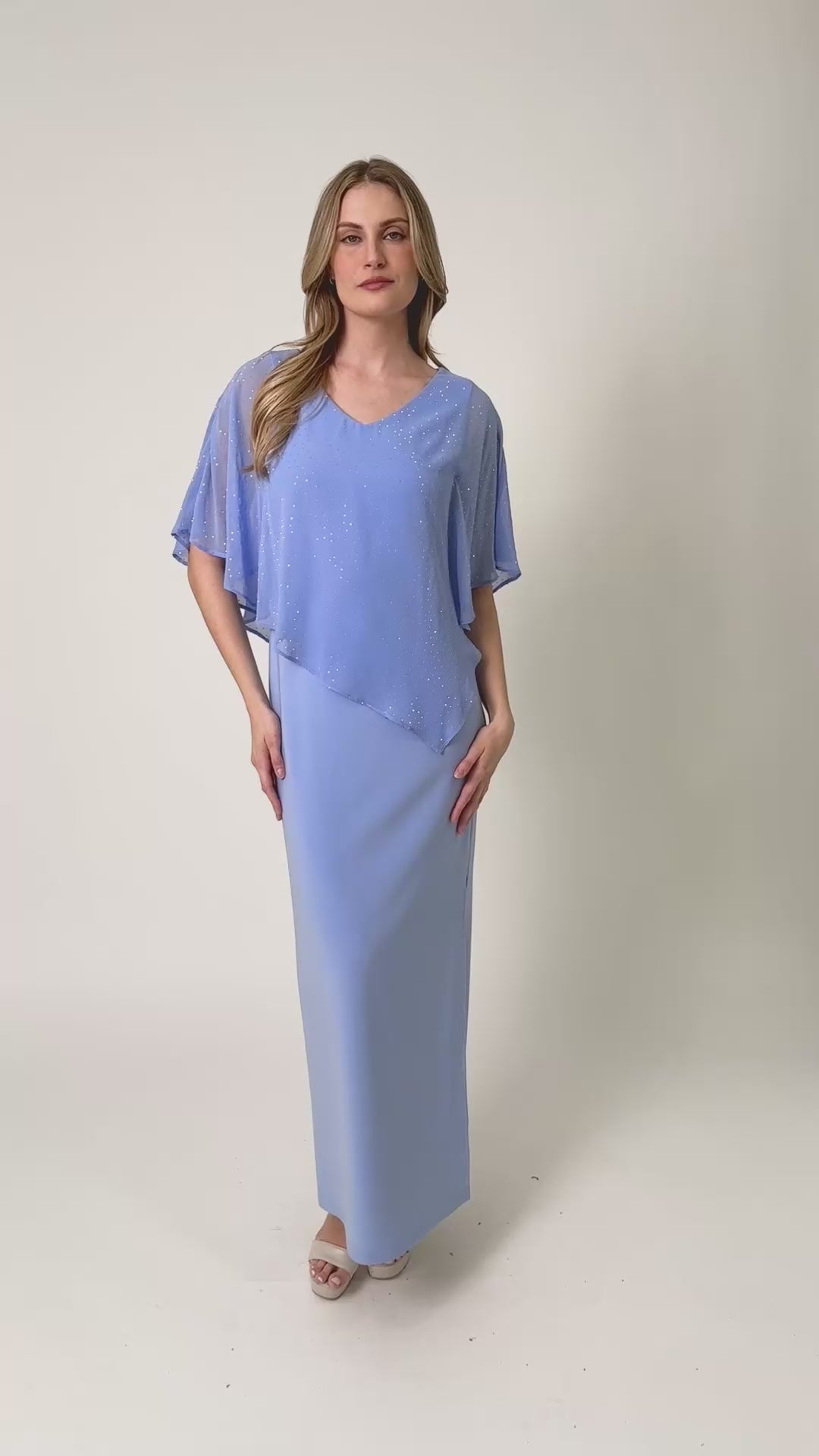 Frank Lyman-268193-Knit Dress-Periwinkle