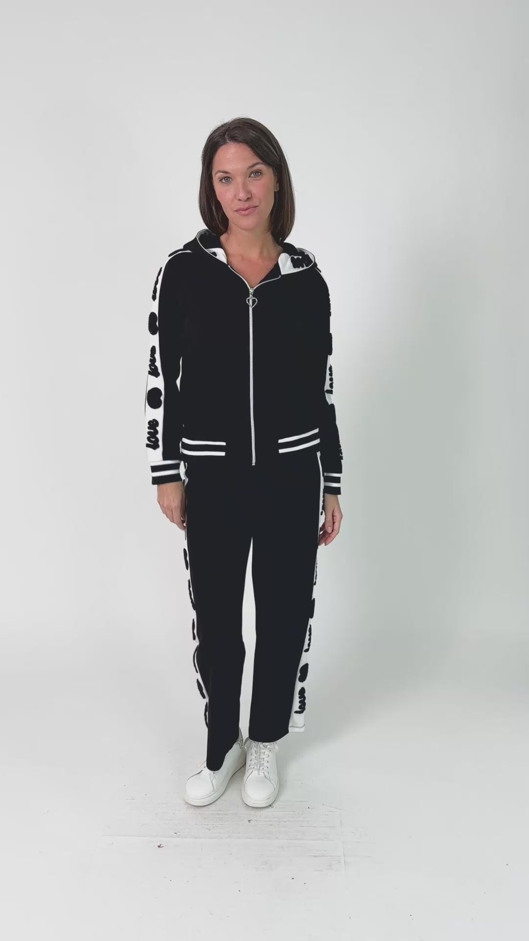Frank Lyman-266533-Knit Jacket-Black/Off White