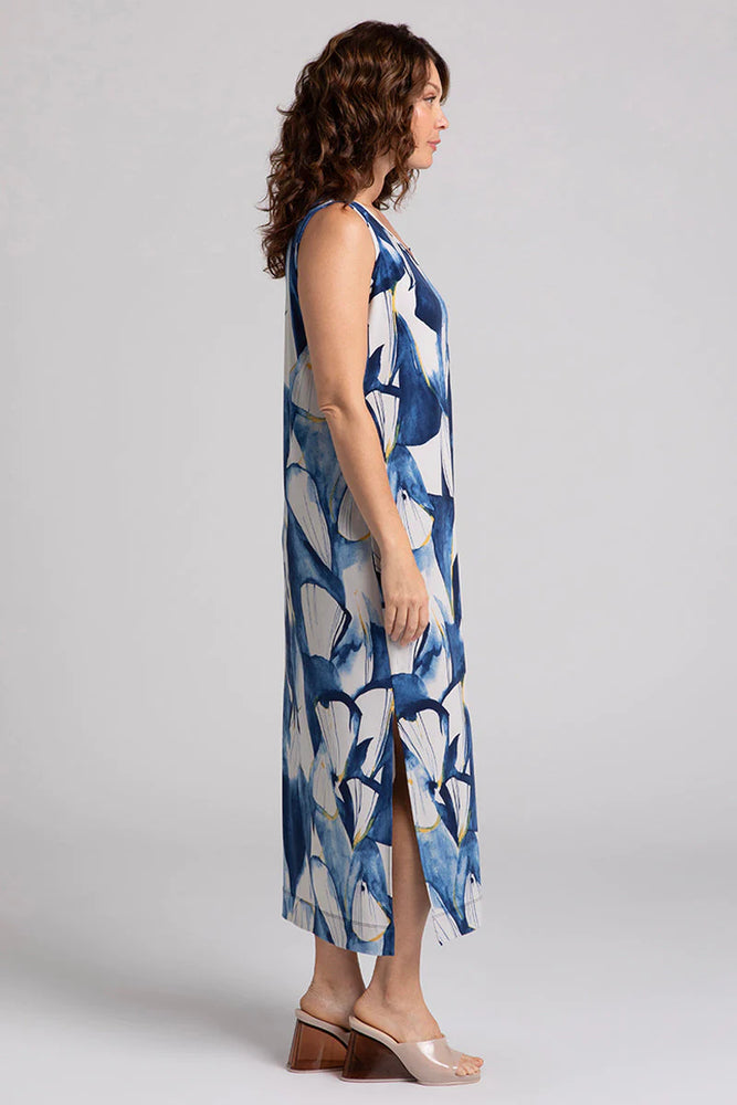 Sympli Spring/Summer 2024-28160P-Reversible Tank Dress-Watery Reflections - The Coach Pyramids
