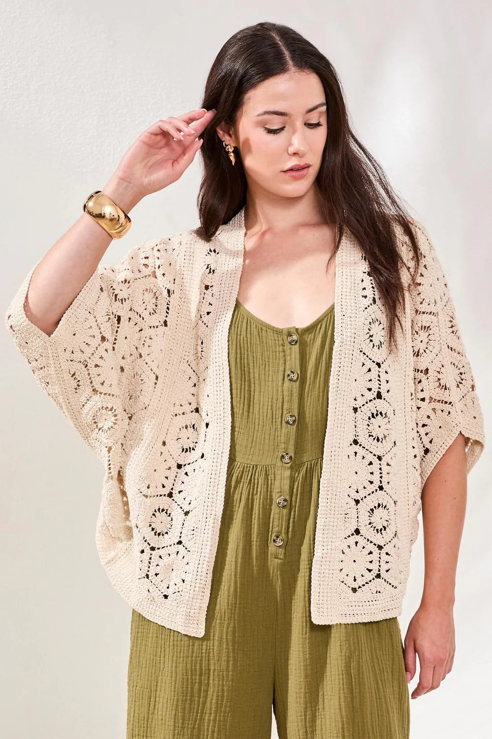 Tribal Crochet Cardigan-6220O-0049-Natural - The Coach Pyramids