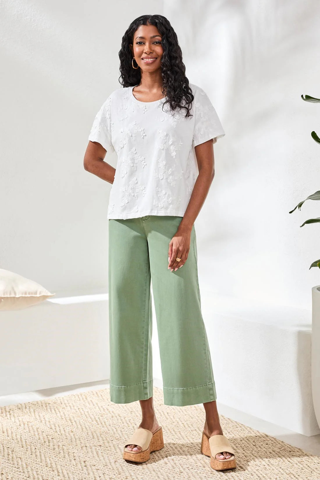 Tribal S/S Crew Neck Top-3085O-0001-White - The Coach Pyramids