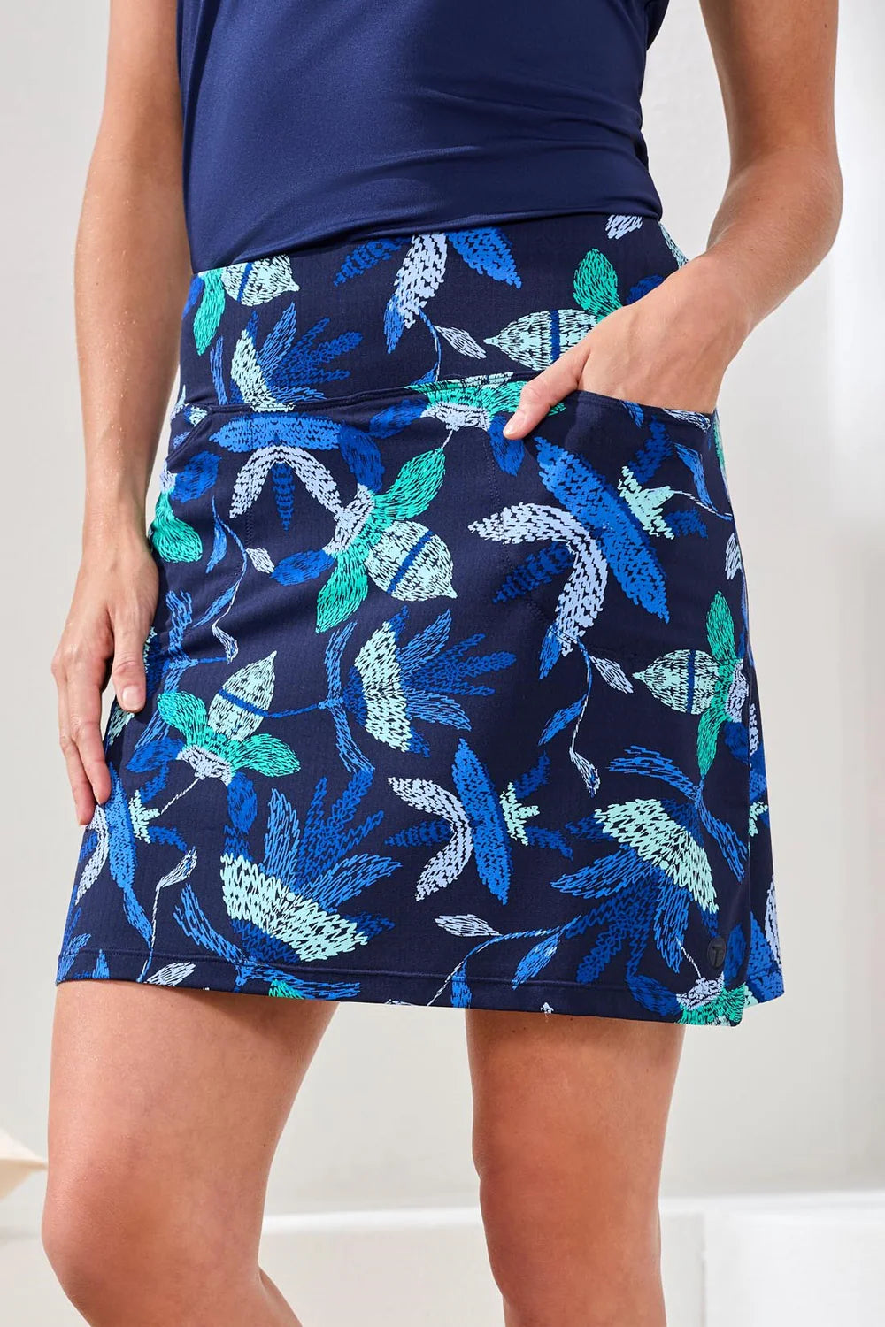 Tribal High Performance Skort-3900O-2773-Blue Surf - The Coach Pyramids