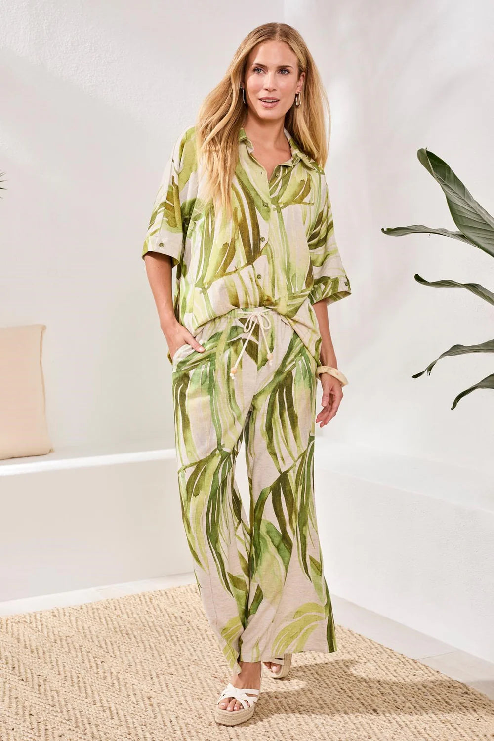 Tribal Pull On Ankle Pant W/Pin Tucks-3070O-0584-Mint Leaf - The Coach Pyramids