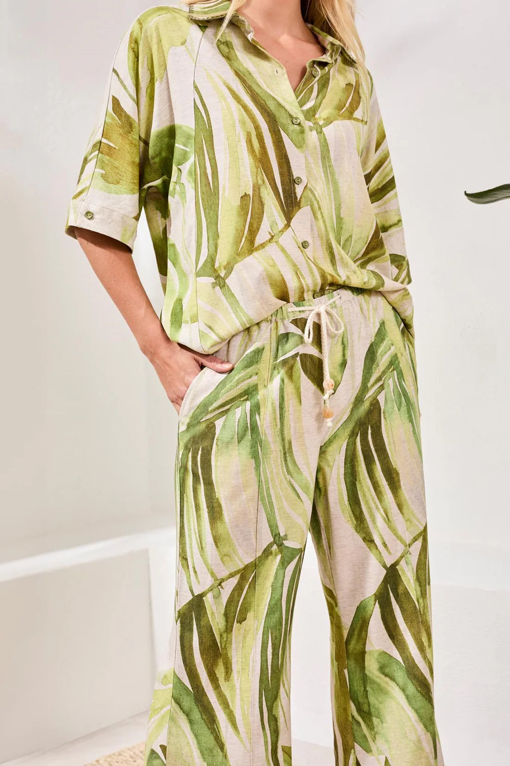 Tribal Pull On Ankle Pant W/Pin Tucks-3070O-0584-Mint Leaf - The Coach Pyramids