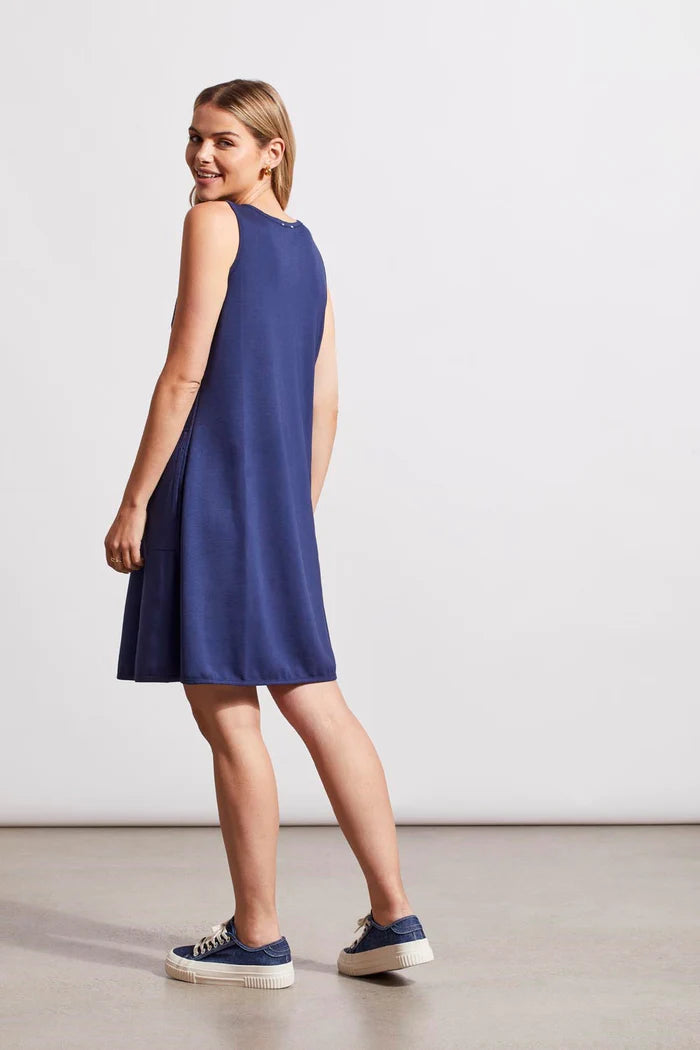 Tribal 6895O-4302-Reversible Dress-Blue Cloud M / Blue Cloud