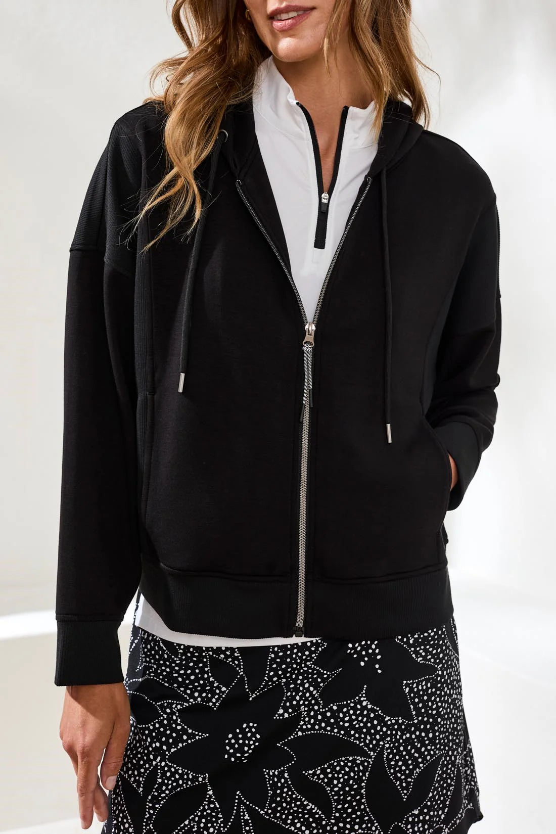Tribal L/S Hooded Cardigan W/Combo-3017O-0002-Black - The Coach Pyramids
