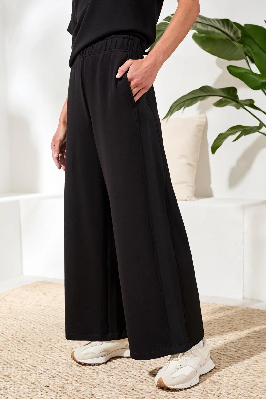 Tribal Techo Lux Pull On Pant-3009O-0002-Black - The Coach Pyramids