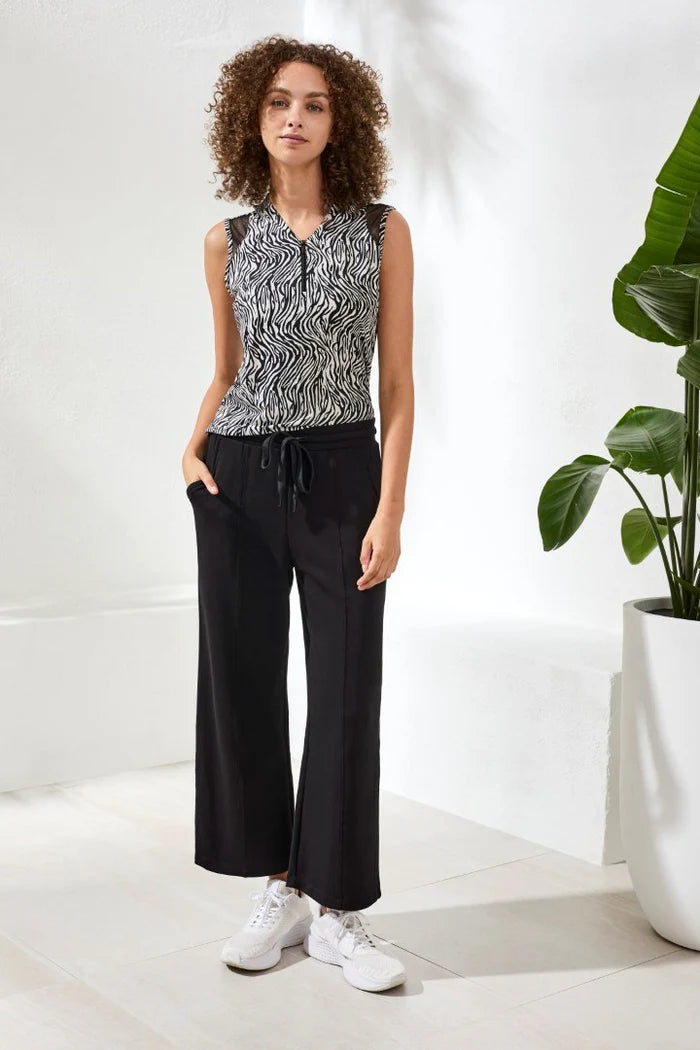 Tribal Pull On Capri W/Drawcord-2447O-0002-Black - The Coach Pyramids