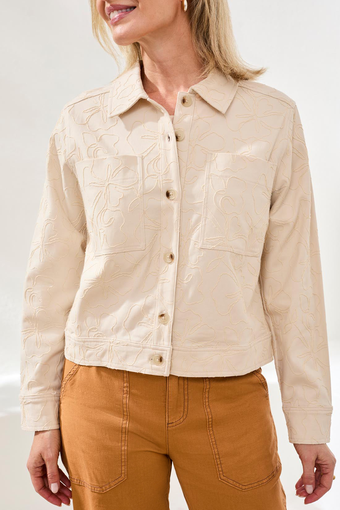Tribal Button Front Jacket-3120O-1821-Canvas - The Coach Pyramids