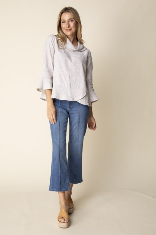 Habitat-H41505-Overlay Flounce Top-Oatmeal - The Coach Pyramids