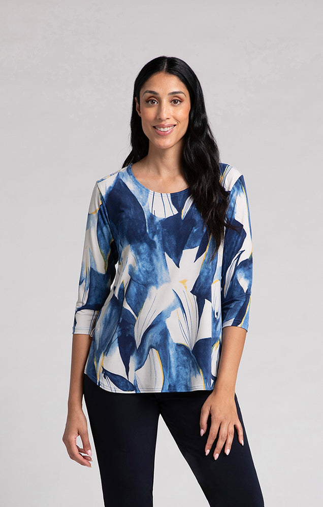 Sympli Spring/Summer 2024-22110RP-2-Print Classic Top-Water Reflections - The Coach Pyramids