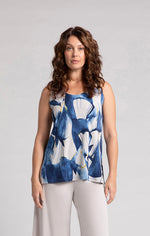 Sympli Spring/Summer 2024-21120RP-Printed Tank-Watery Reflections - The Coach Pyramids