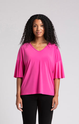 Sympli Spring/Summer 2024-22319-4-Flutter Dolman Top-Peony - The Coach Pyramids