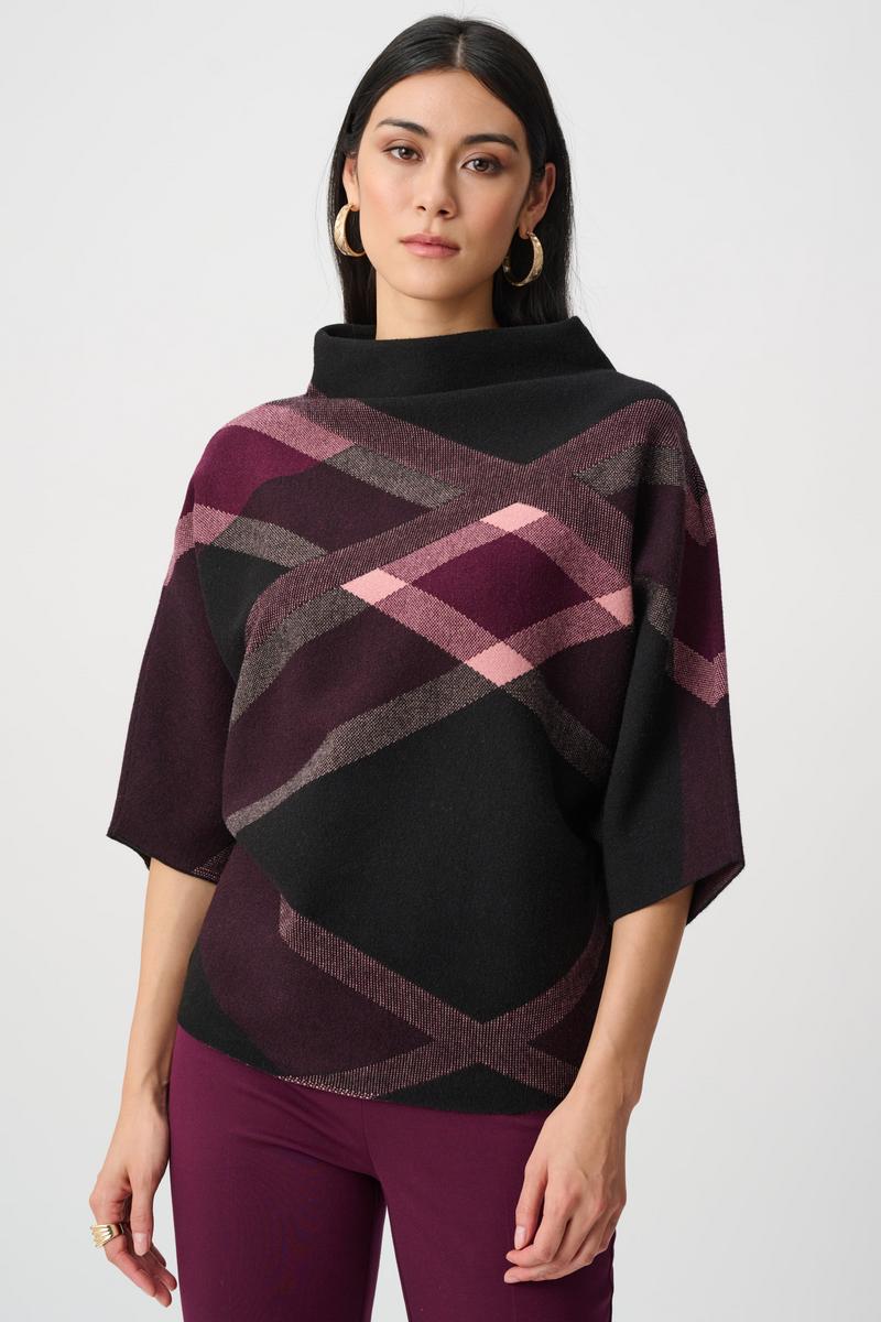 Joseph Ribkoff Fall 2026-263947-178-Top-Black/Multi - The Coach Pyramids