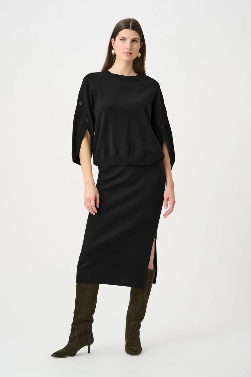 Joseph Ribkoff Fall 2026-263935-11-Top-Black - The Coach Pyramids