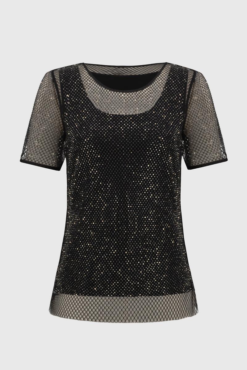Joseph Ribkoff Summer 2025-251951-11-2 PC Top-Black - The Coach Pyramids