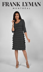 Frank Lyman LAYERED DRESS 034 - Black - The Coach Pyramids