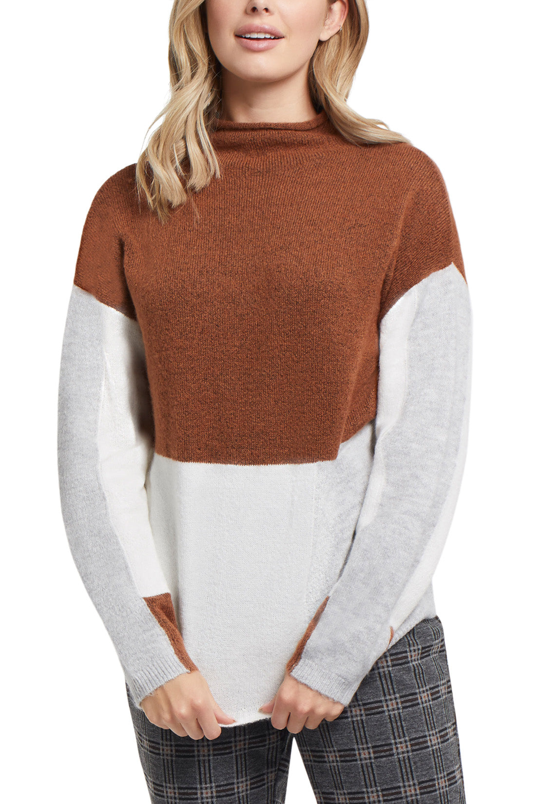 Tribal 1069O -L/S Funnel Sweater - Colour H Sierra - The Coach Pyramids