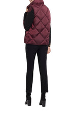 Tribal- 1105O-Reversible- Puffer -Vest-Color-Merlot - The Coach Pyramids