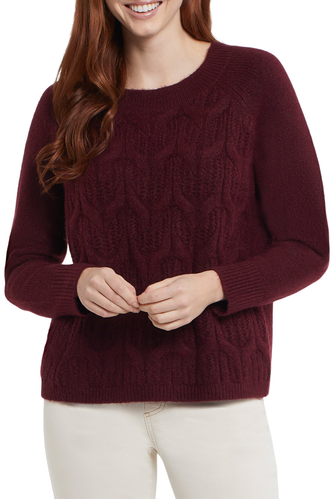 Tribal 1110O - L/S Crew NK Sweater - Colour - Merlot - The Coach Pyramids