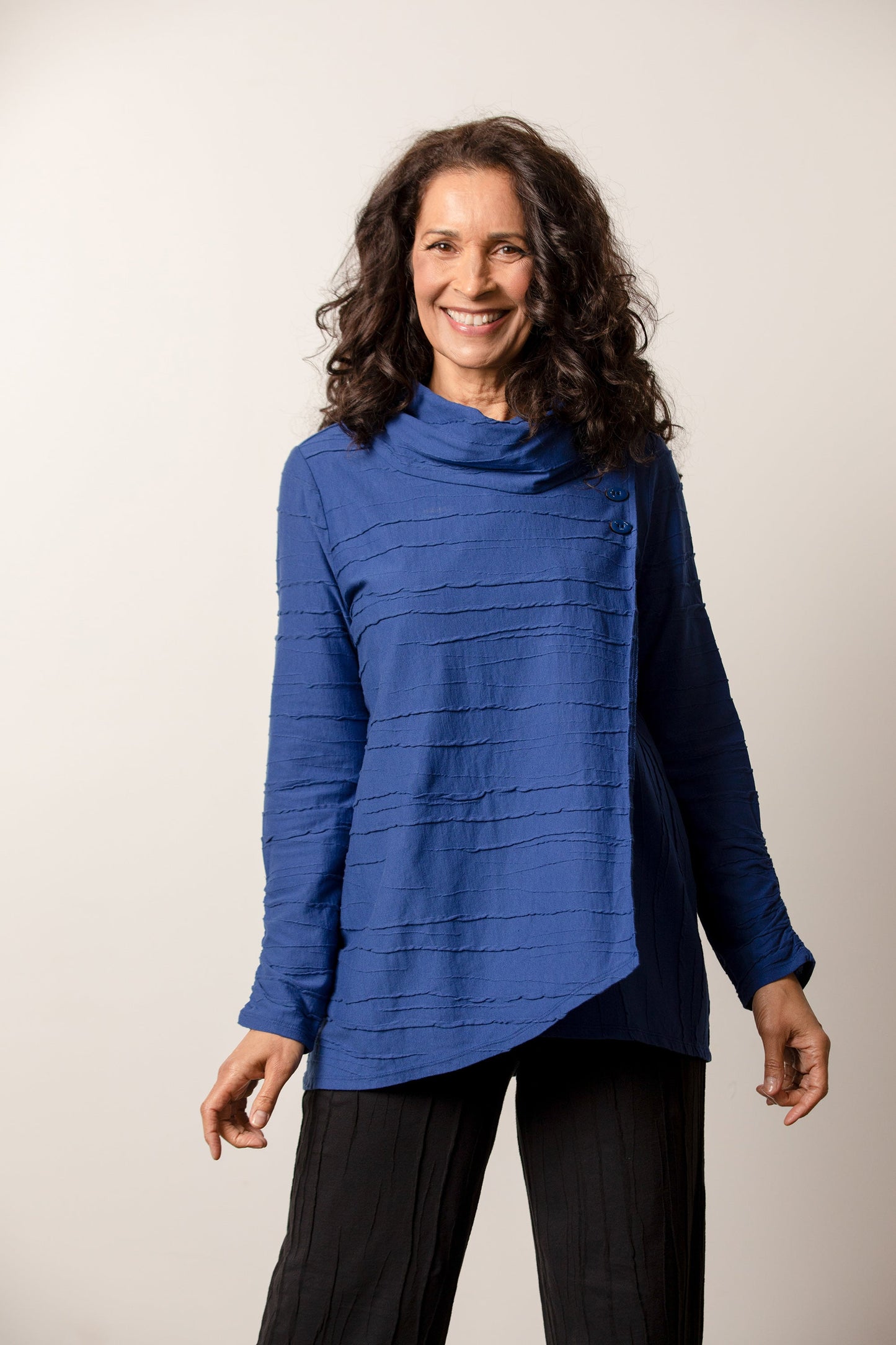 Habitat Fall/Winter 2022 - H16507- Tunic - Cobalt - The Coach Pyramids