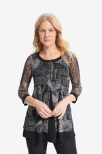 Joseph Ribkoff  Printed Tunic - 214173 - The Coach Pyramids