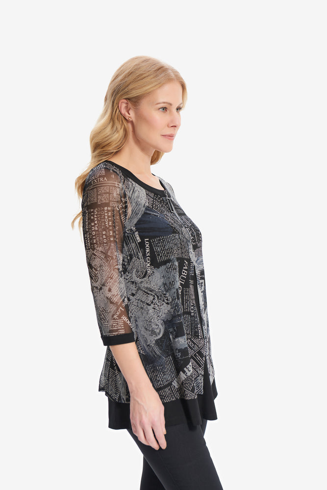 Joseph Ribkoff  Printed Tunic - 214173 - The Coach Pyramids