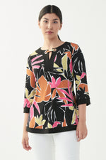 Joseph Ribkoff 221075 - Tunic - Black/Multi - The Coach Pyramids