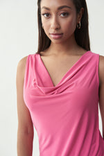 Joseph Ribkoff Spring 2022 - 221079 Draped Neck Cami - Raspberry - The Coach Pyramids