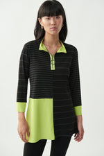 Joseph Ribkoff 221250 - Tunic - Black/Margarita - The Coach Pyramids