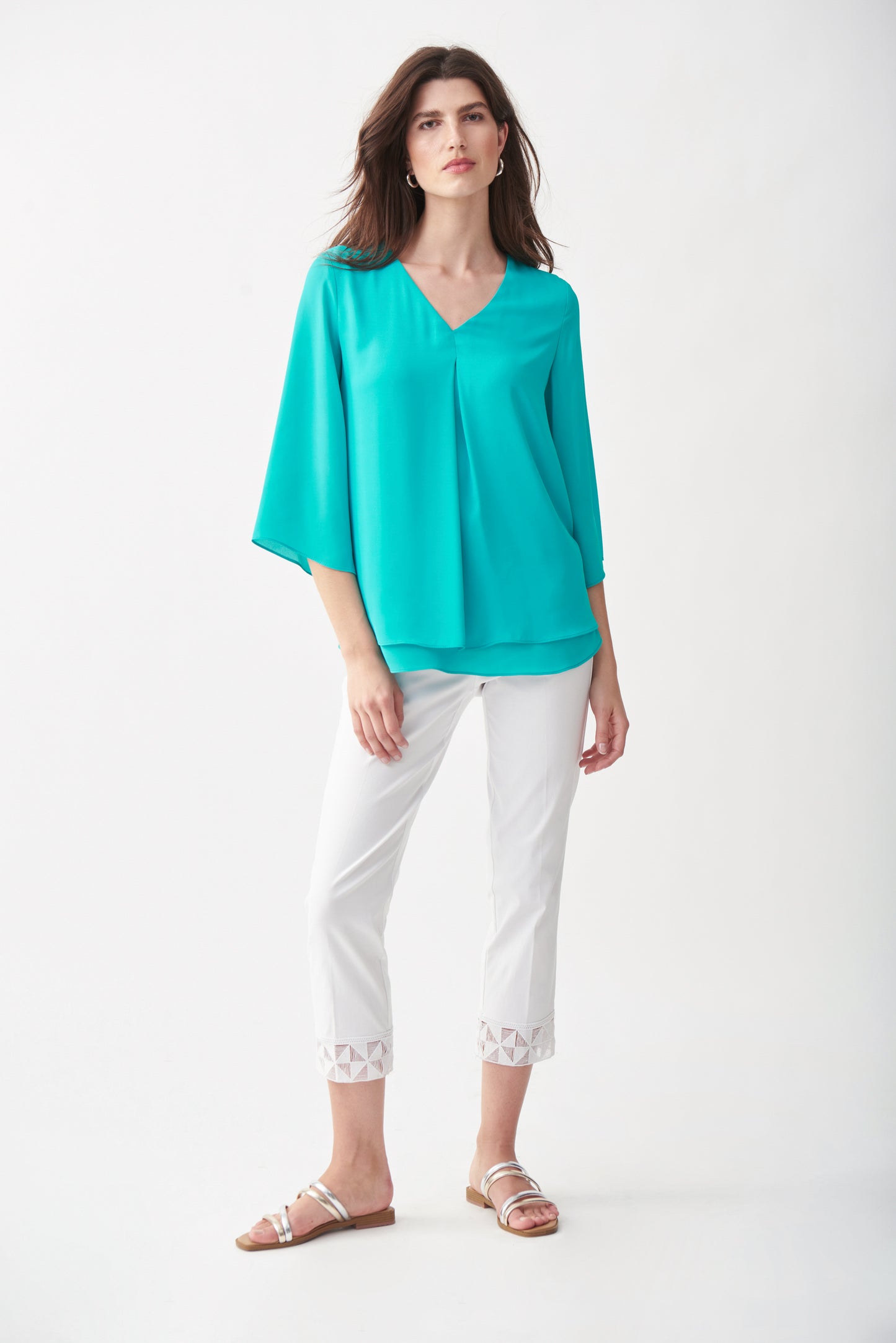 Joseph Ribkoff Spring 2022 - 221362 Tunic - Aruba Blue - The Coach Pyramids