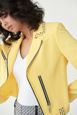 Joseph Ribkoff Spring 2022 - 221900- Jacket - Lemoncello - The Coach Pyramids