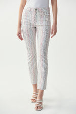 Joseph Ribkoff 221941 - Pant - White/Multi - The Coach Pyramids