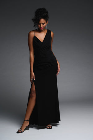 Joseph Ribkoff Fall 2022 - Ruched Gown Style (Royal Sapphire) - 223714 - The Coach Pyramids